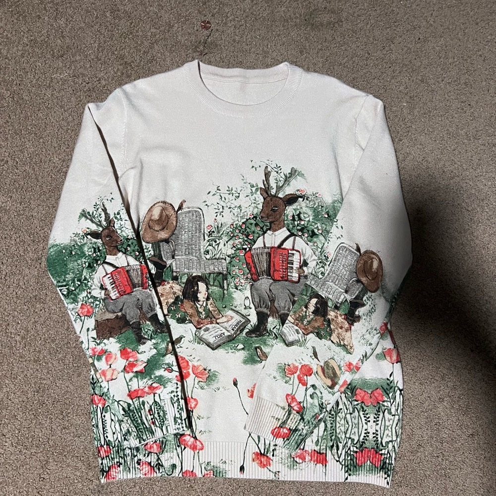 All over print crew neck